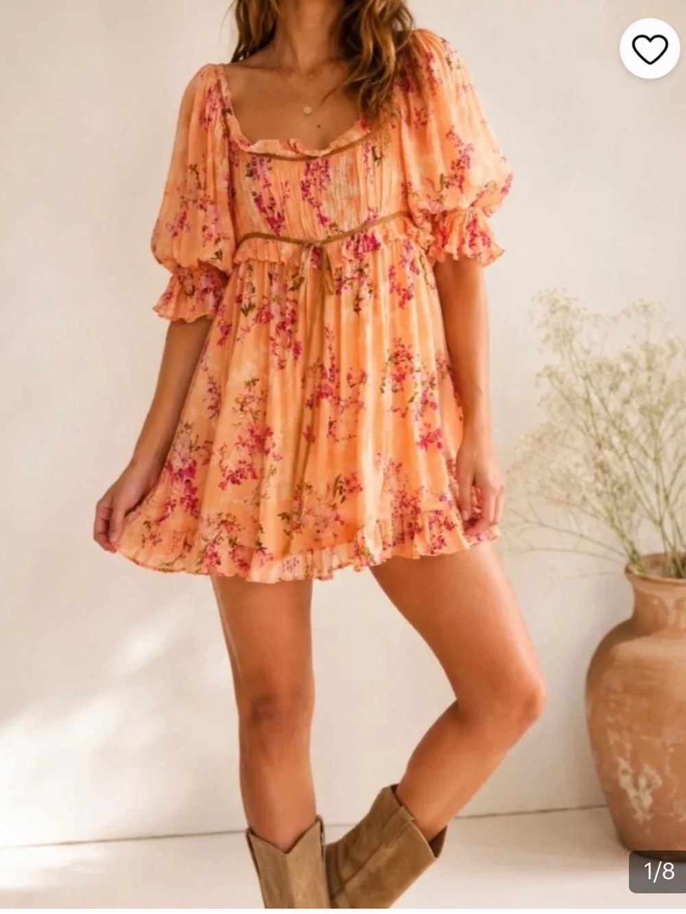 FREE PEOPLE MARNEY FLORAL MINI DRESS
